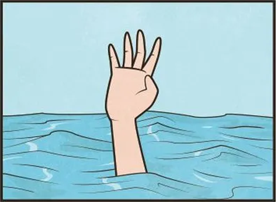 A common meme part 1 showing a hand coming out of the sea.